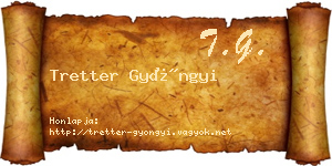 Tretter Gyöngyi névjegykártya
