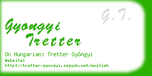 gyongyi tretter business card
