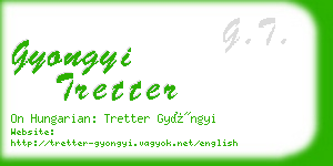 gyongyi tretter business card